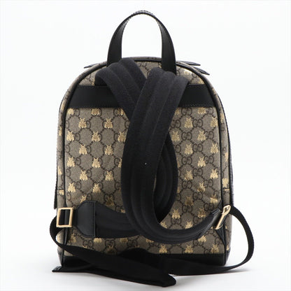 Second hand Gucci Bee GG Supreme Beige Black Backpack - Tabita Bags