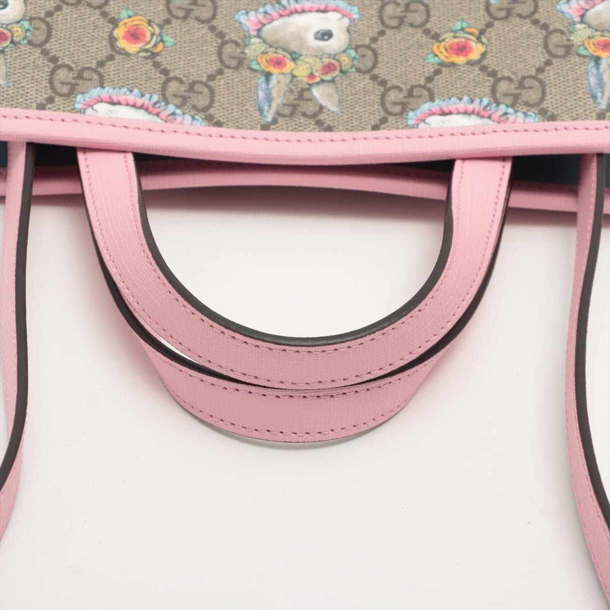 Second hand Gucci Children's GG Supreme Canvas Higuchi Yuko Pink Tote - Tabita Bags