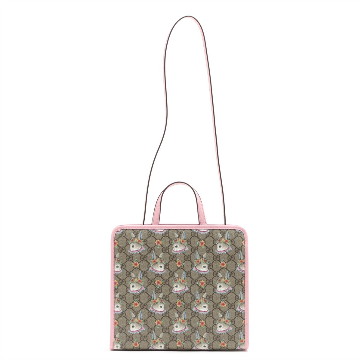 Second hand Gucci Children's GG Supreme Canvas Higuchi Yuko Pink Tote - Tabita Bags