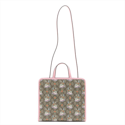 Second hand Gucci Children's GG Supreme Canvas Higuchi Yuko Pink Tote - Tabita Bags