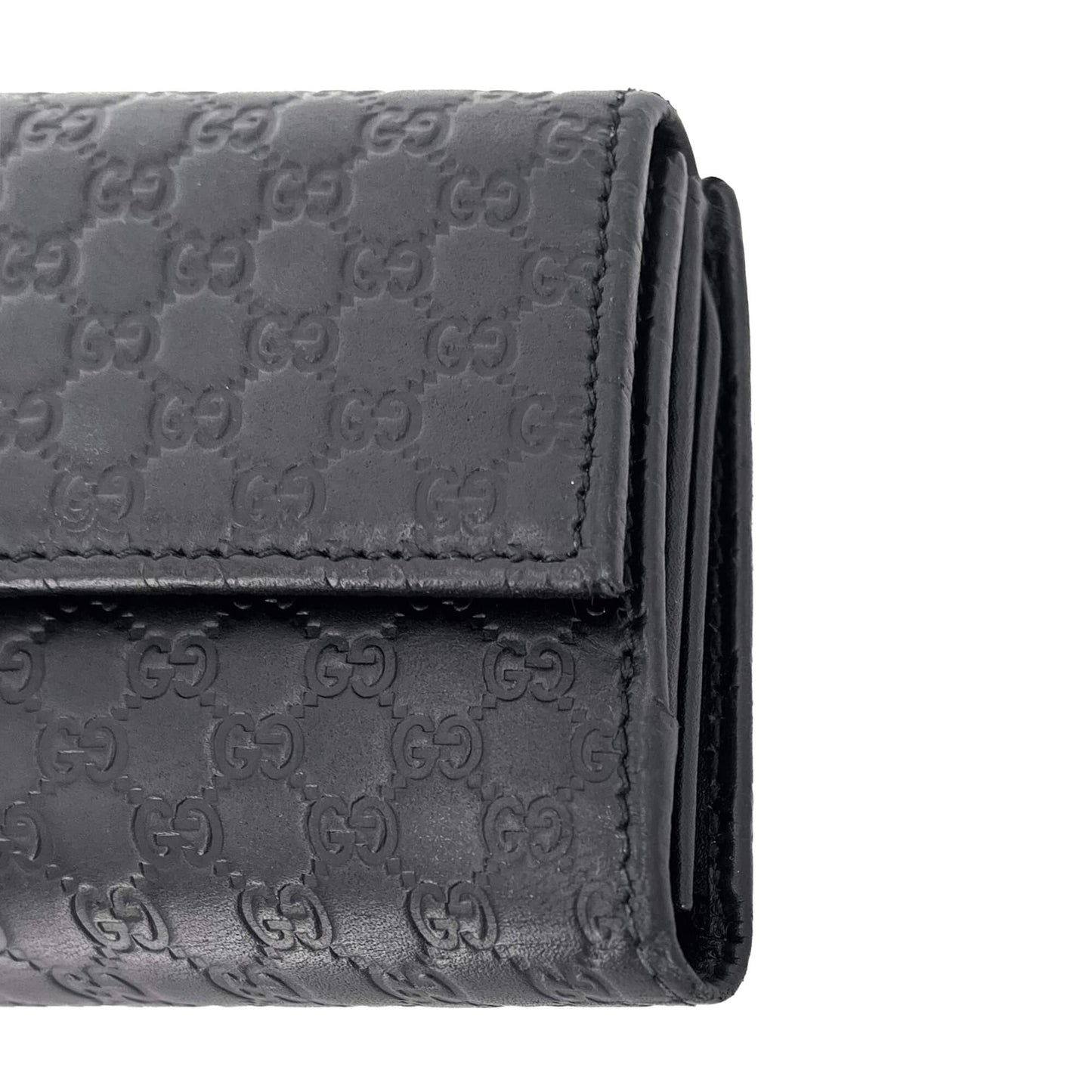 Second hand Gucci Continental Black Leather Wallet - Tabita Bags