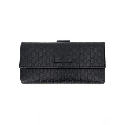 Second hand Gucci Continental Black Leather Wallet - Tabita Bags