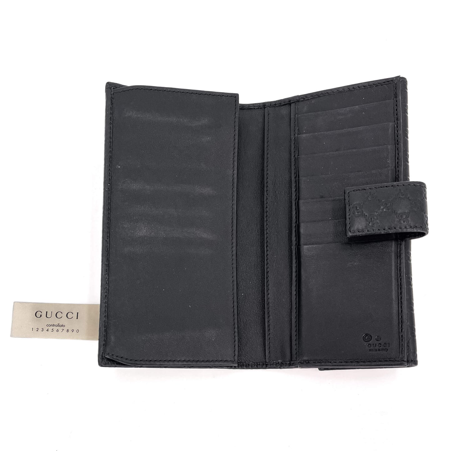 Second hand Gucci Continental Black Leather Wallet - Tabita Bags