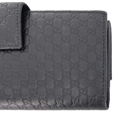 Second hand Gucci Continental Black Leather Wallet - Tabita Bags