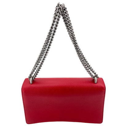 Second hand Gucci Dionysus GG Small Leather Chain Shoulder Bag Red - Tabita Bags