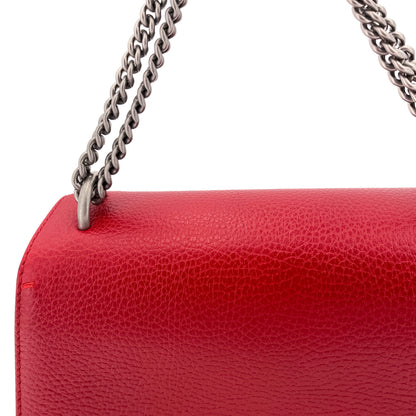 Second hand Gucci Dionysus GG Small Leather Chain Shoulder Bag Red - Tabita Bags