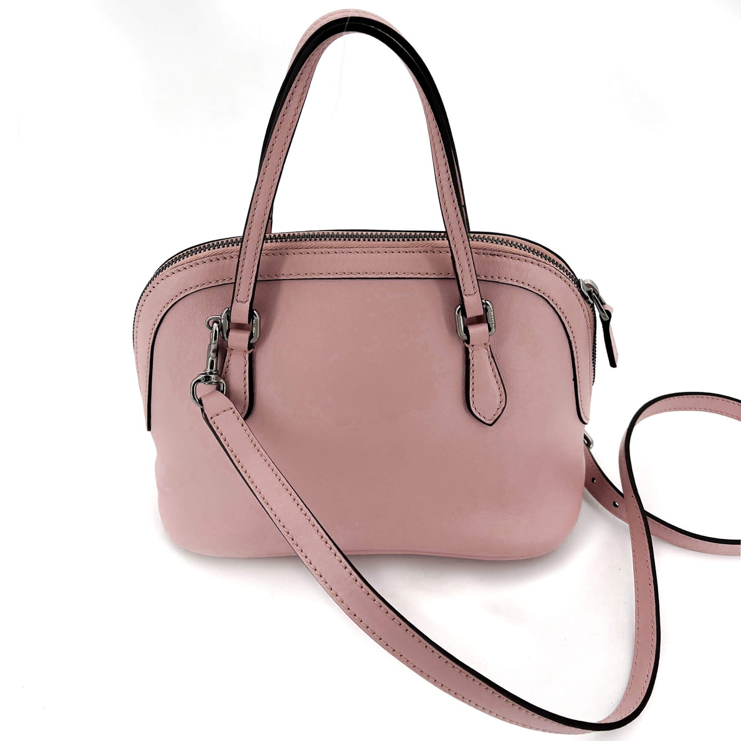 Second hand Gucci Dome Pink Leather Crossbody Bag - Tabita Bags