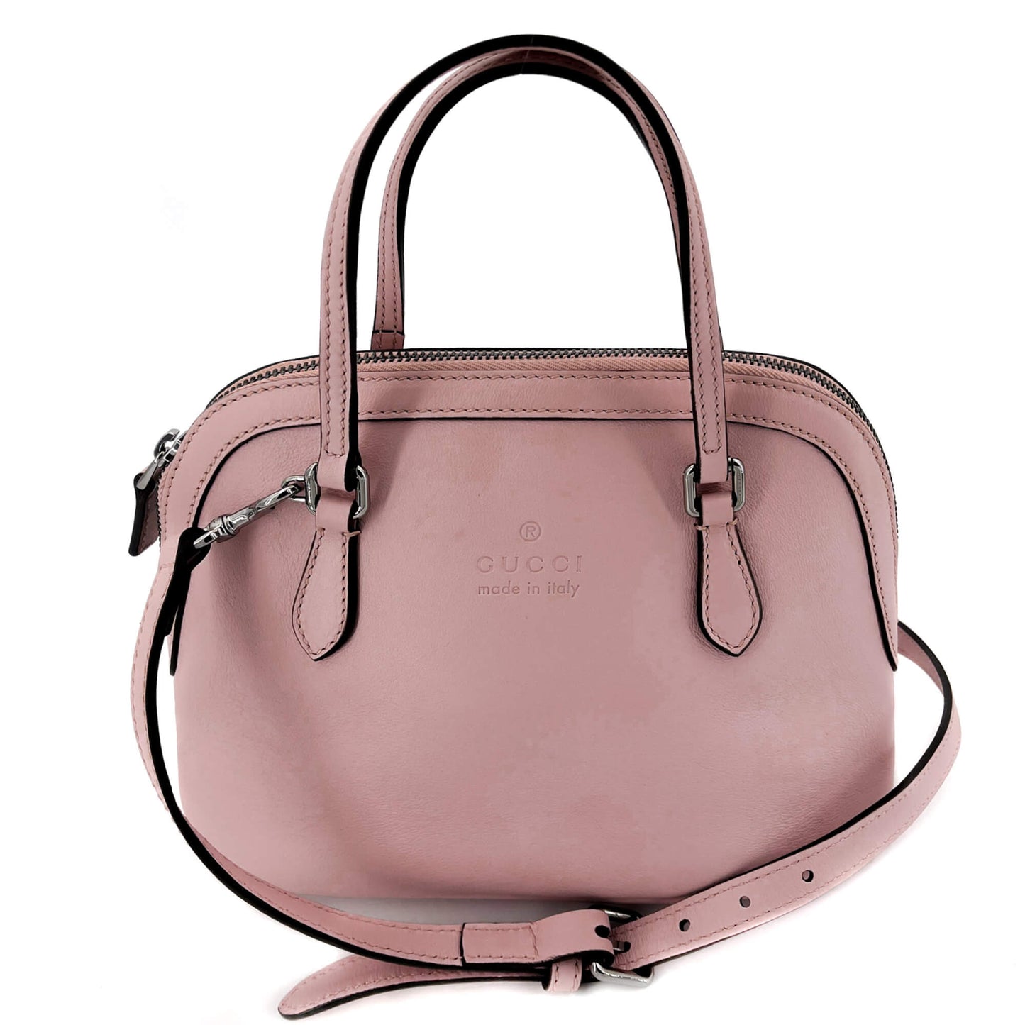 Second hand Gucci Dome Pink Leather Crossbody Bag - Tabita Bags