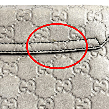 Second hand Gucci Emily Guccissima Grey Leather Chain bag - Tabita Bags