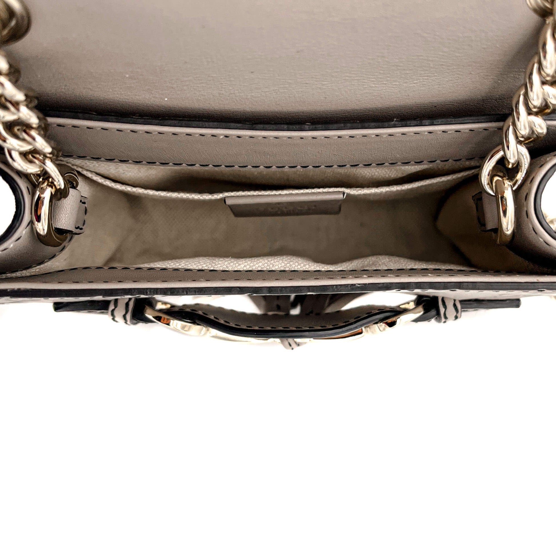 Second hand Gucci Emily Guccissima Grey Leather Chain bag - Tabita Bags