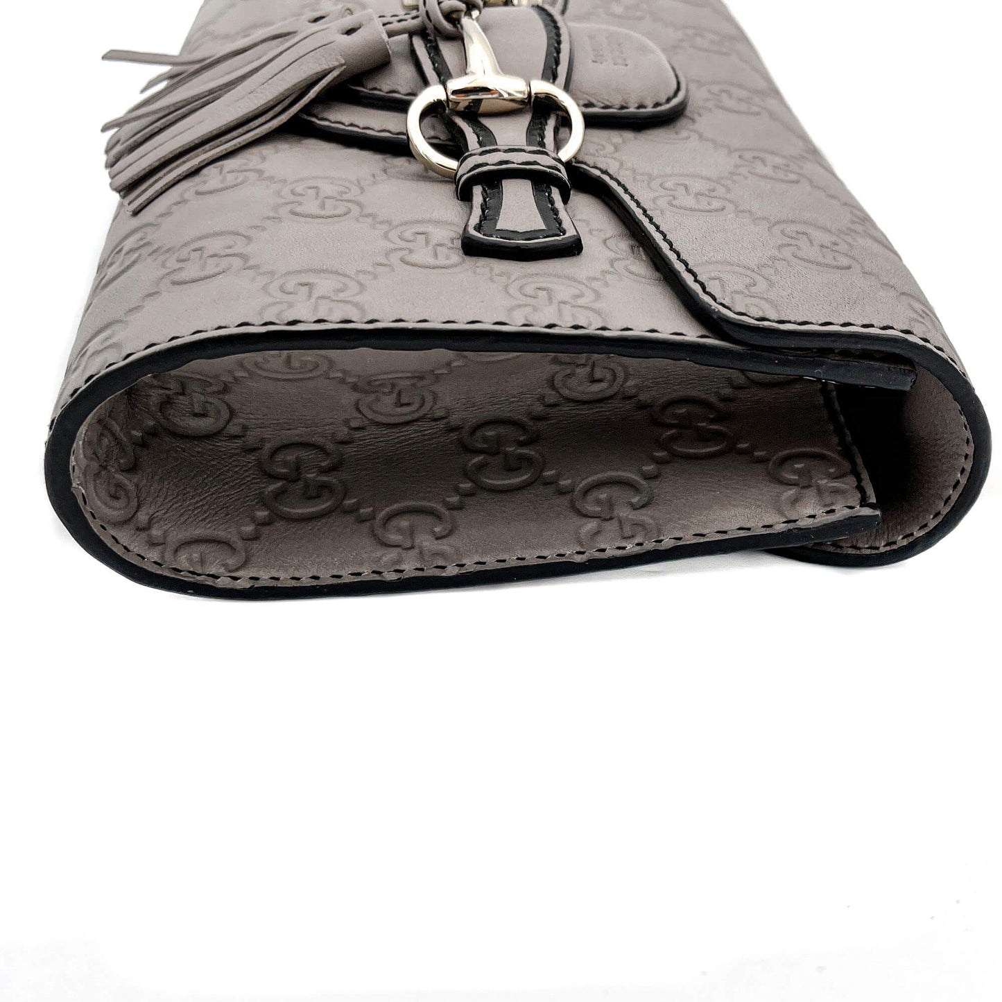 Second hand Gucci Emily Guccissima Grey Leather Chain bag - Tabita Bags