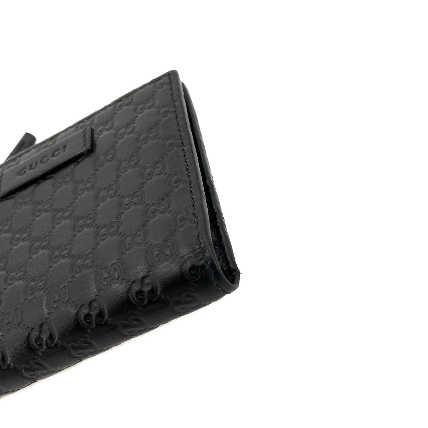 Second hand Gucci Envelope Guccissima Leather Black Wallet - Tabita Bags