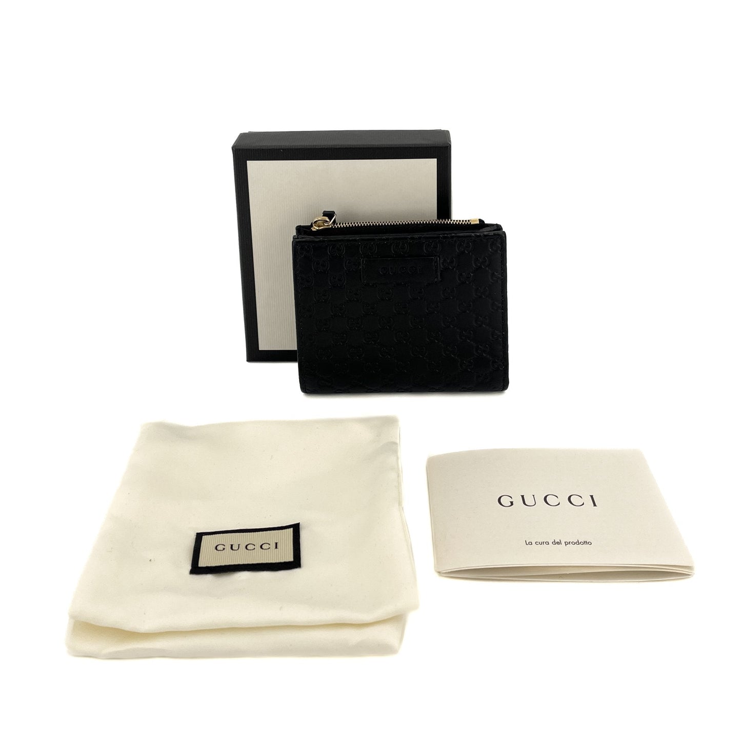 Second hand Gucci Envelope Guccissima Leather Black Wallet - Tabita Bags