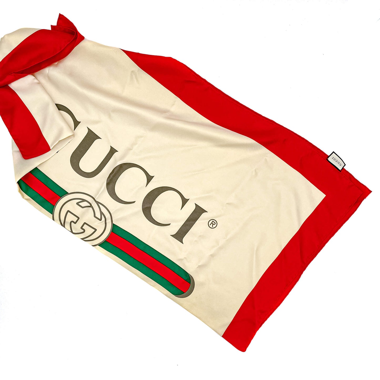 Second hand Gucci Future Red Silk Foulard - Tabita Bags