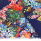 Second hand Gucci GG Flora Print Wool Foulard Navy - Tabita Bags