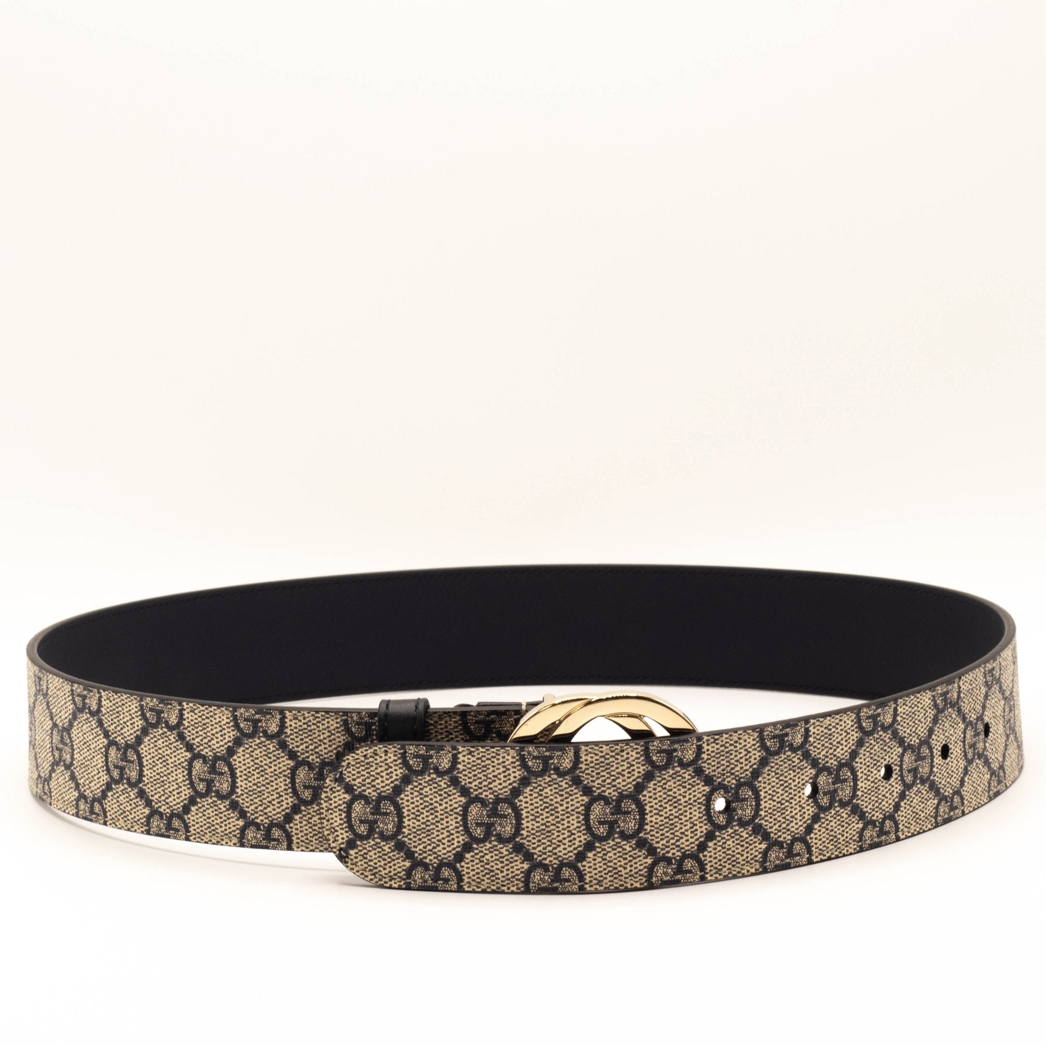 Grey top gucci belt