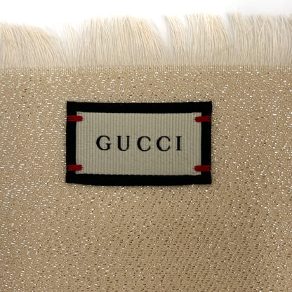 Second hand Gucci GG Lamé Jacquard Golden Shawl - Tabita Bags