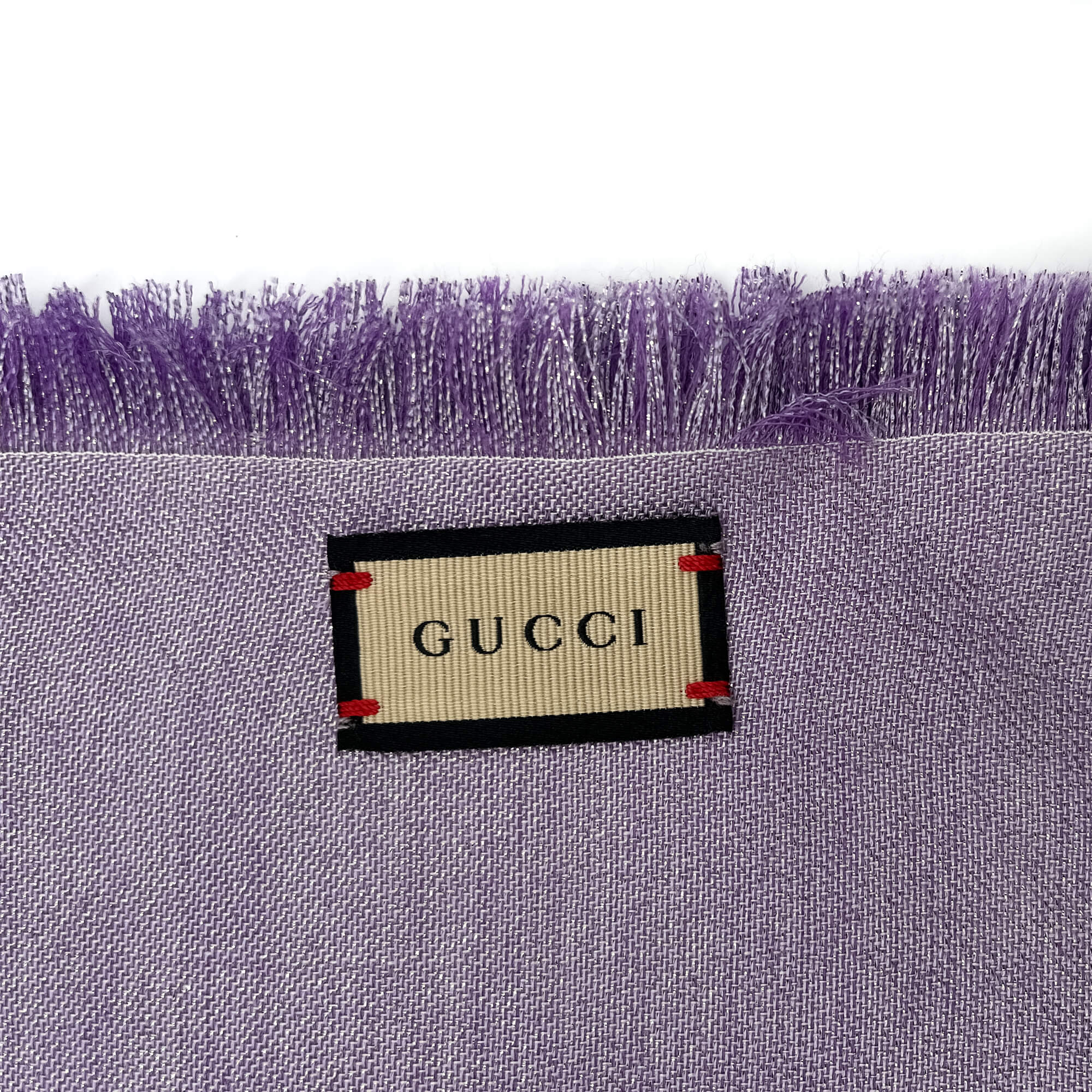 Gucci GG Lamé Jacquard Violet Shawl - Tabita Bags – Tabita Bags