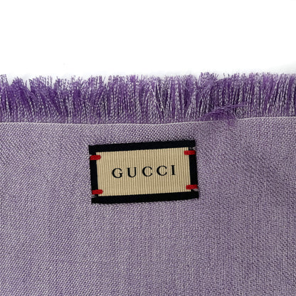 Second hand Gucci GG Lamé Jacquard Violet Shawl - Tabita Bags