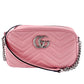 Second hand Gucci GG Light Pink Marmont Crossbody Bag Matelassé Leather - Tabita Bags