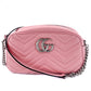 Second hand Gucci GG Light Pink Marmont Crossbody Bag Matelassé Leather - Tabita Bags