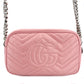 Second hand Gucci GG Light Pink Marmont Crossbody Bag Matelassé Leather - Tabita Bags