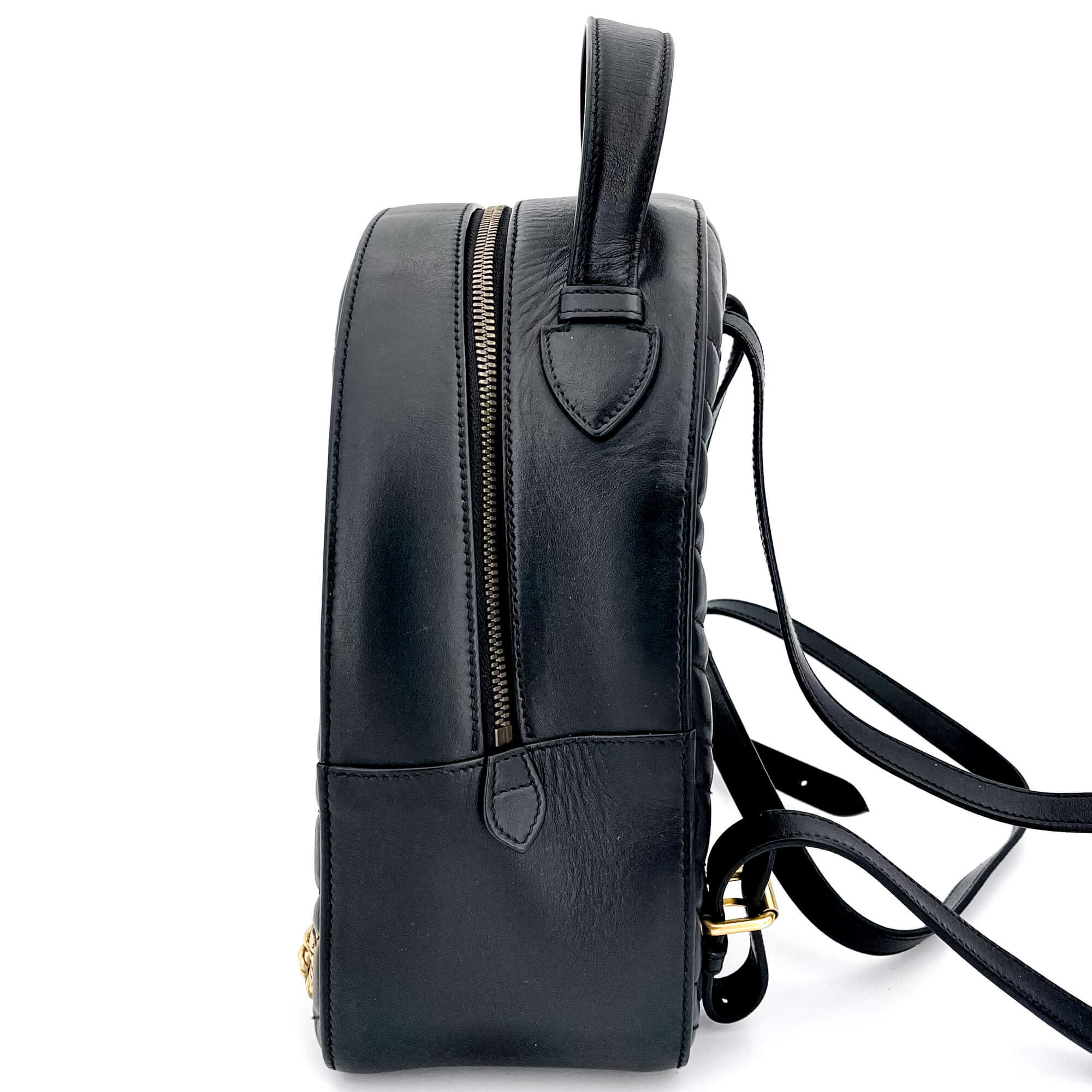 Second hand leather clearance backpack