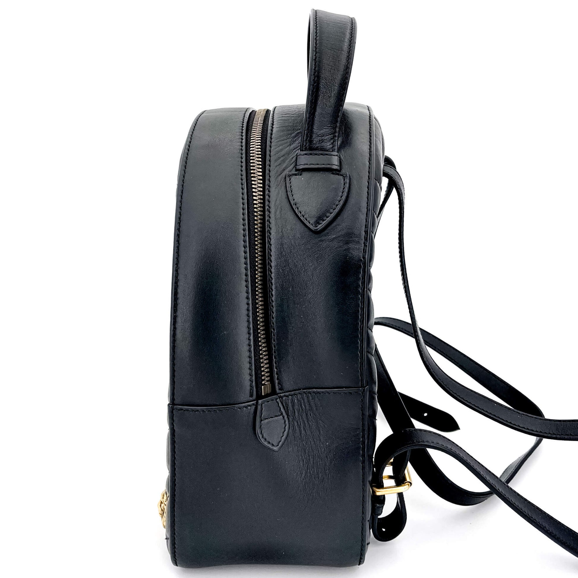 GG Marmont Animal Studs black leatherBackpack