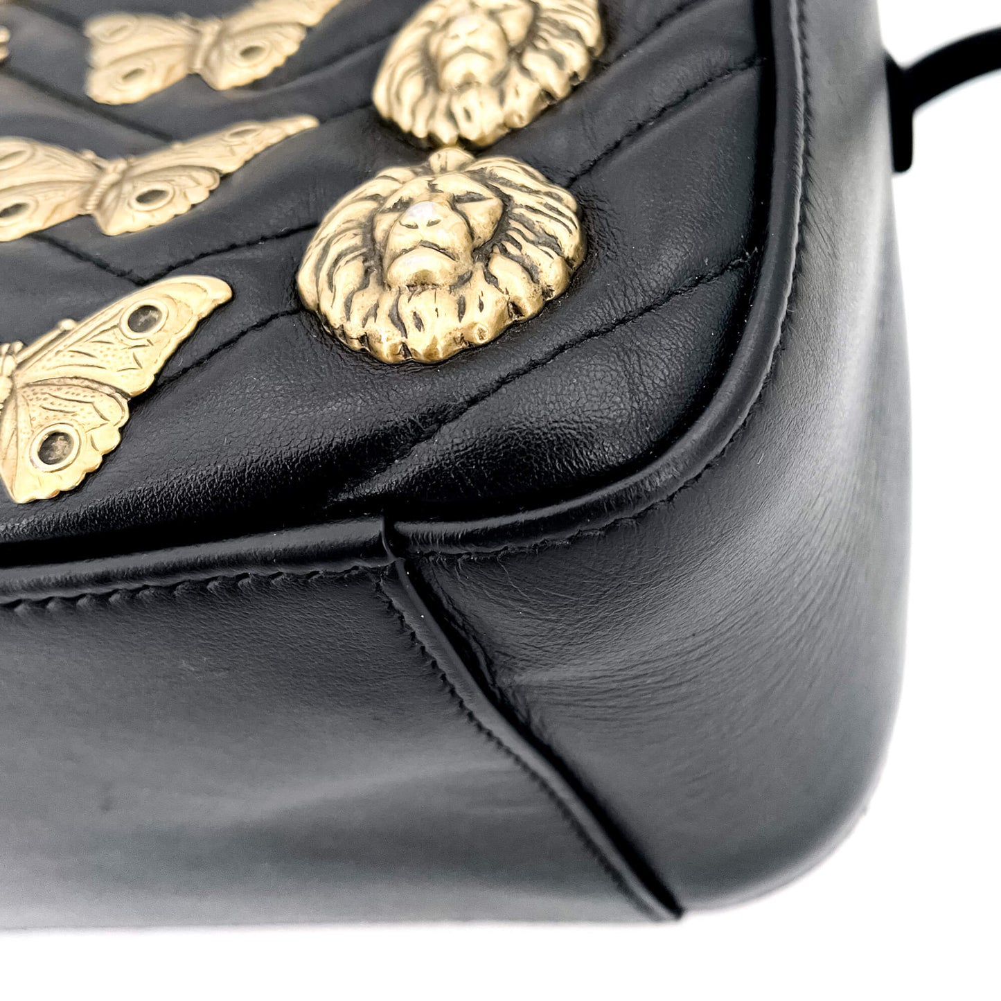 Second hand Gucci GG Marmont Animal Studs black leatherBackpack - Tabita Bags