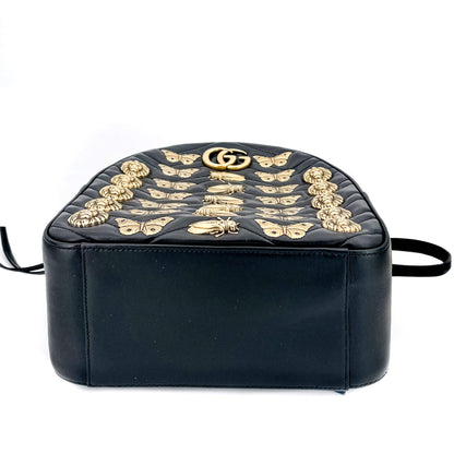 Second hand Gucci GG Marmont Animal Studs black leatherBackpack - Tabita Bags