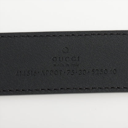 Second hand Gucci GG Marmont Belt Leather Black - Size 75 - Tabita Bags