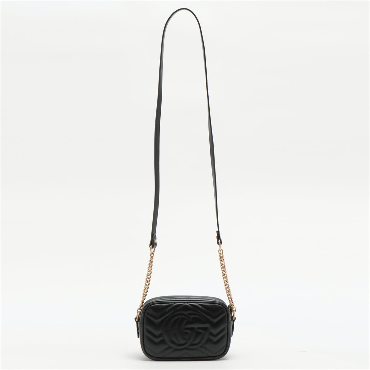 Second hand Gucci GG Marmont Chain Bag Black Leather - Tabita Bags