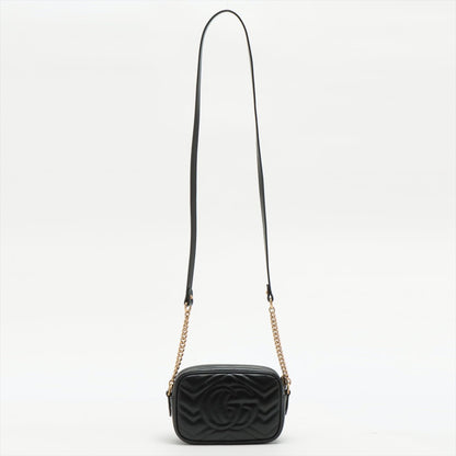 Second hand Gucci GG Marmont Chain Bag Black Leather - Tabita Bags