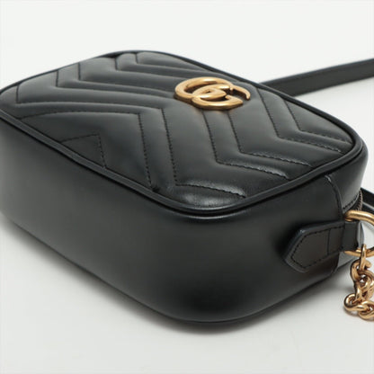 Second hand Gucci GG Marmont Chain Bag Black Leather - Tabita Bags