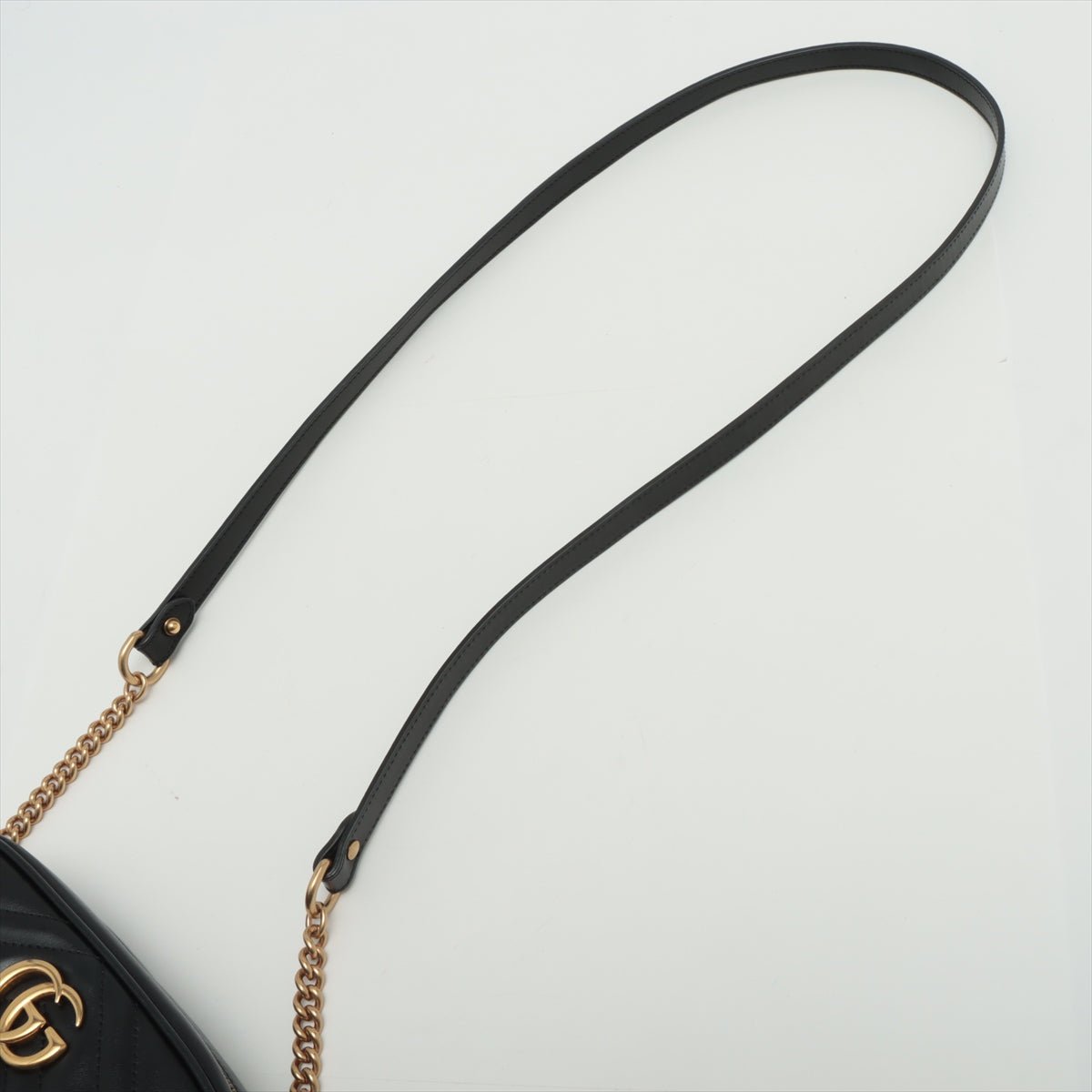 Second hand Gucci GG Marmont Chain Bag Black Leather - Tabita Bags