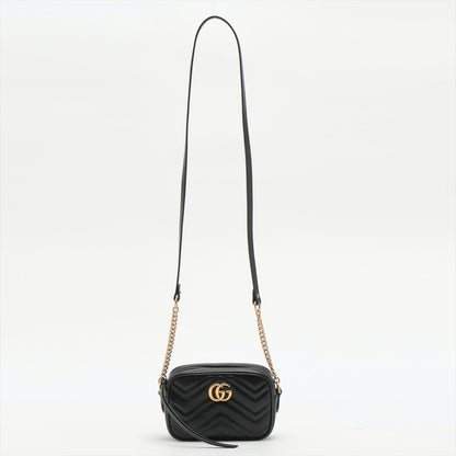 Second hand Gucci GG Marmont Chain Bag Black Leather - Tabita Bags