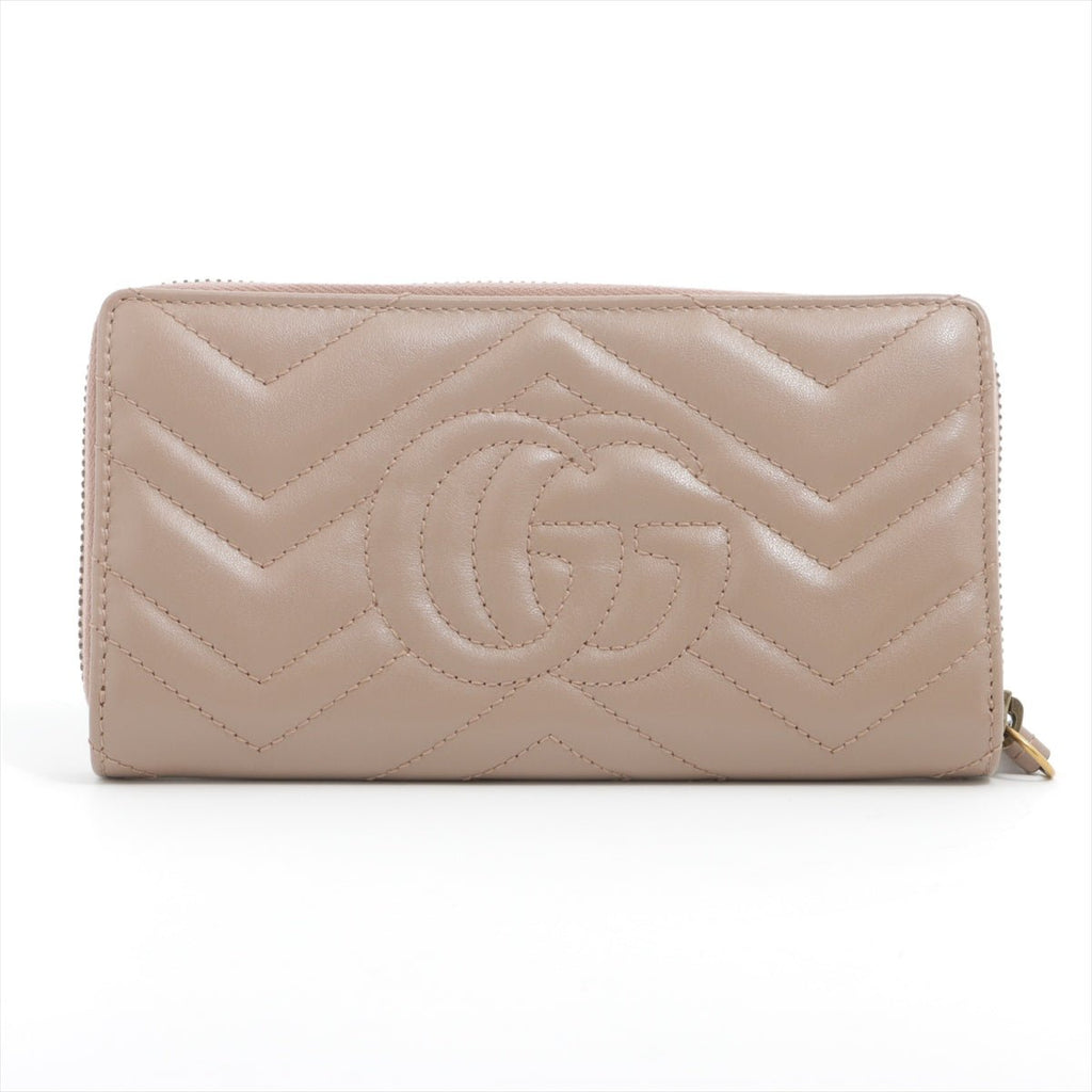 Second hand Gucci GG Marmont Continental Leather Pink Wallet - Tabita Bags