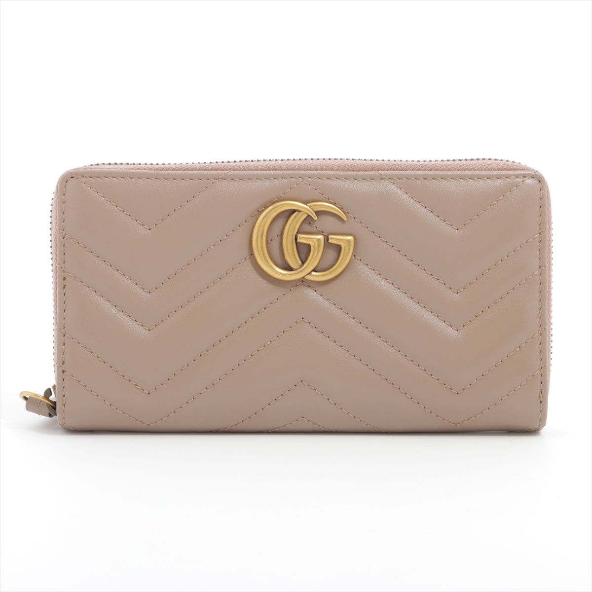 Second hand Gucci GG Marmont Continental Leather Pink Wallet - Tabita Bags