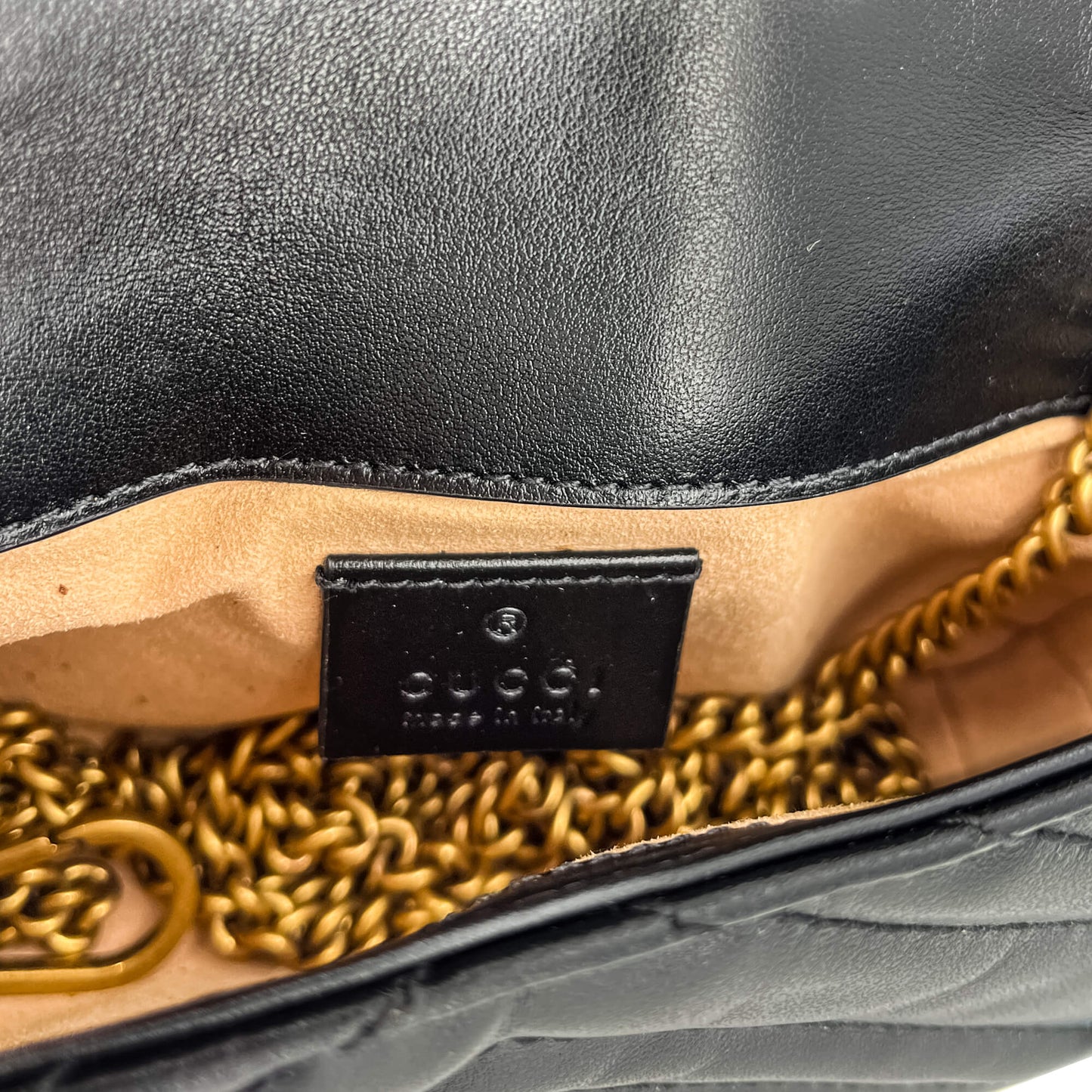 Second hand Gucci GG Marmont Nano Matelassé Leather Black Bag - Tabita Bags