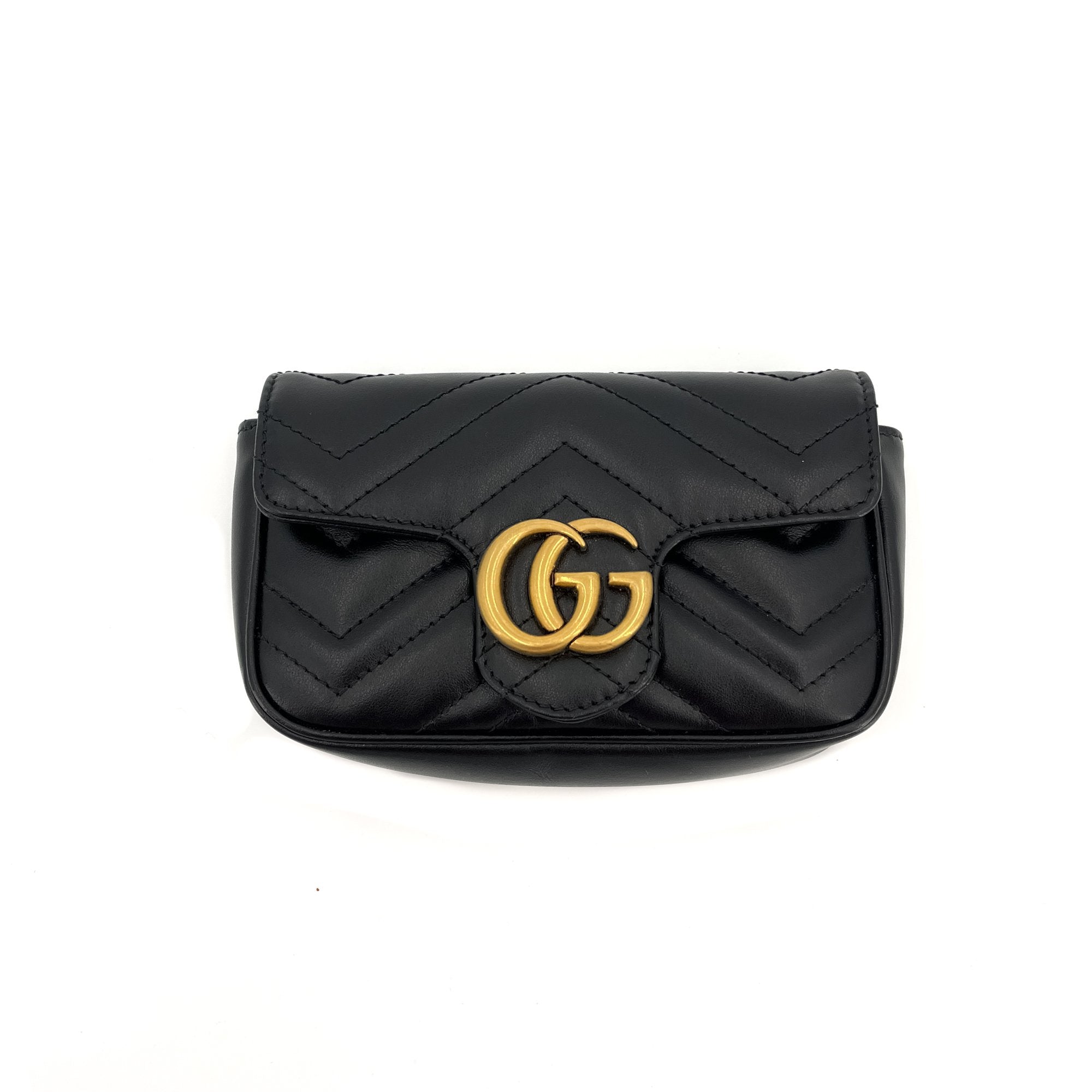 Gucci GG Marmont Nano Matelass Leather Black Bag Tabita Bags