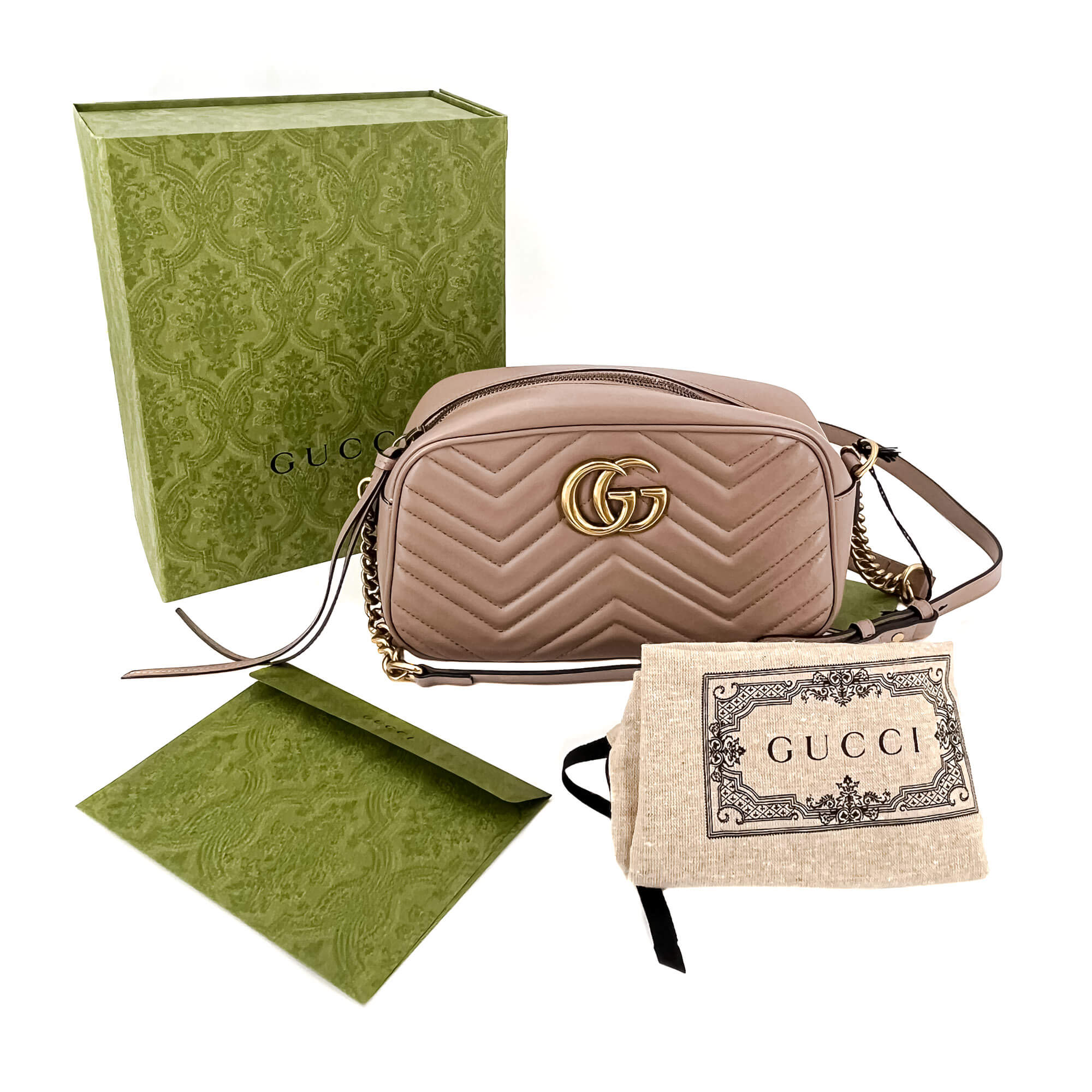 Gucci GG Marmont Small Matelasse Leather Beige Bag Tabita Bags Tabita Bags with Love