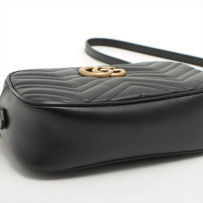 Second hand Gucci GG Marmont Small Matelassé Leather Black Bag - Tabita Bags