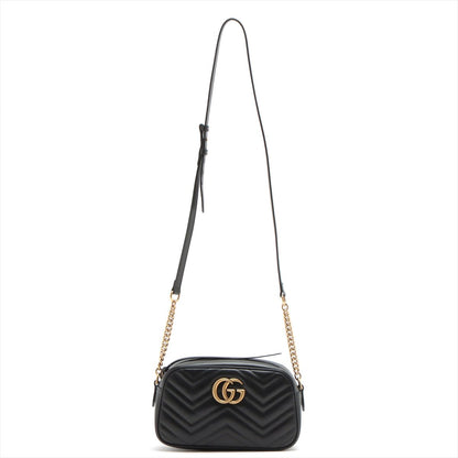 Second hand Gucci GG Marmont Small Matelassé Leather Black Bag - Tabita Bags