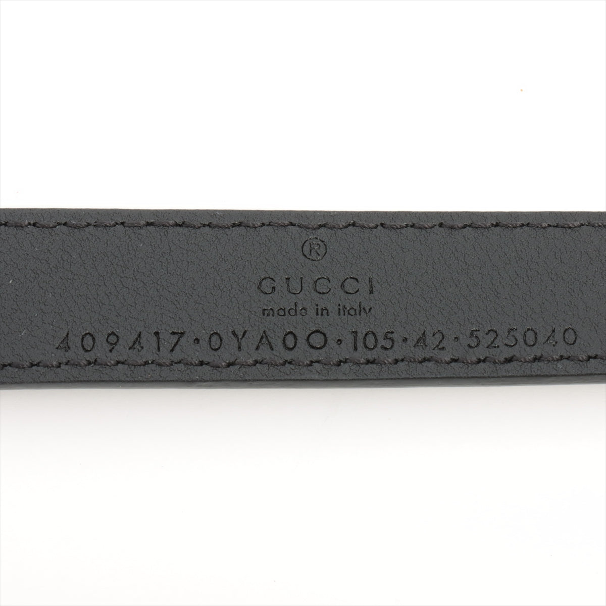 Second hand Gucci GG Marmont Thin Belt Leather Black - Size 105/42 - Tabita Bags