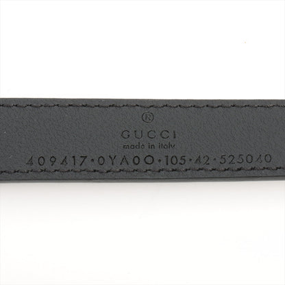 Second hand Gucci GG Marmont Thin Belt Leather Black - Size 105/42 - Tabita Bags