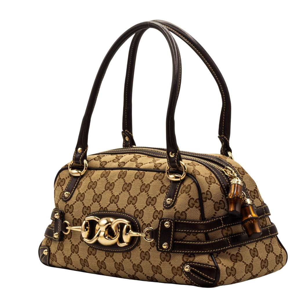 Second hand Gucci GG Monogram Wave Boston Brown - Tabita Bags