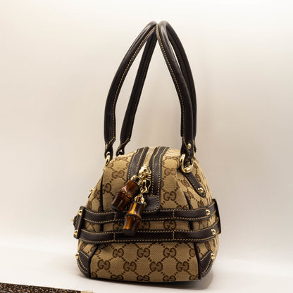 Second hand Gucci GG Monogram Wave Boston Brown - Tabita Bags