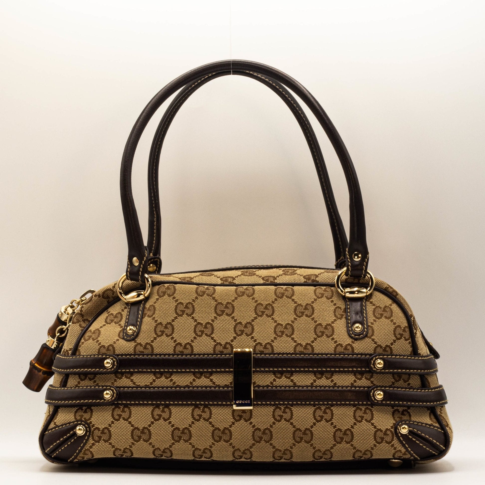 Second hand Gucci GG Monogram Wave Boston Brown - Tabita Bags