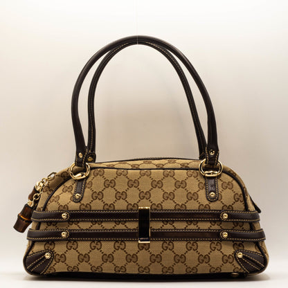 Second hand Gucci GG Monogram Wave Boston Brown - Tabita Bags