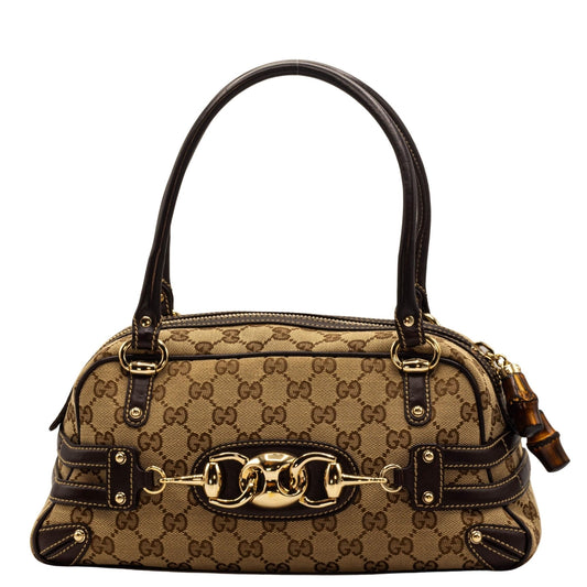 Second hand Gucci GG Monogram Wave Boston Brown - Tabita Bags